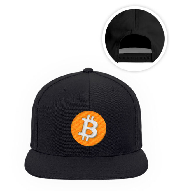 Bitcoin Cap Black - Snapback - Premium Snapback mit Stick-16