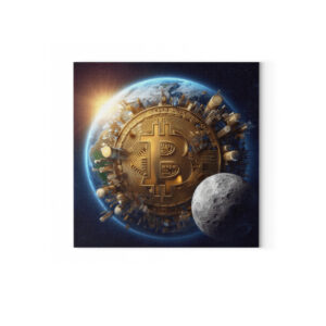 Leinwand Bitcoin World - Leinwand mit Keilrahmen-6846