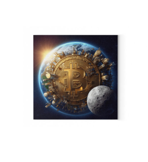 Leinwand Bitcoin World - Leinwand mit Keilrahmen-6846