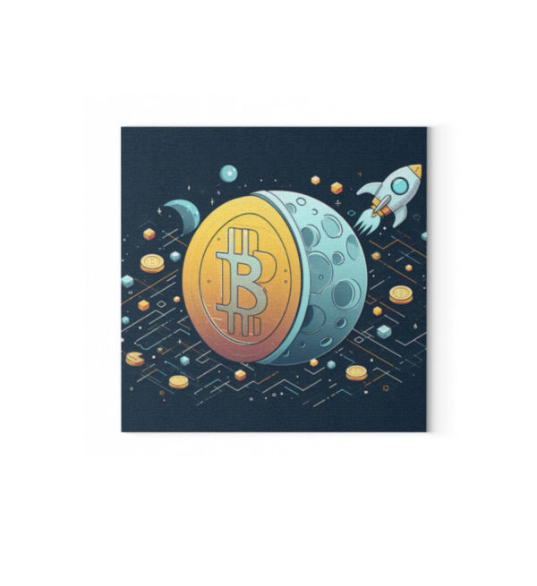 Leinwand - Bitcoin Moon Art - Leinwand mit Keilrahmen-6846