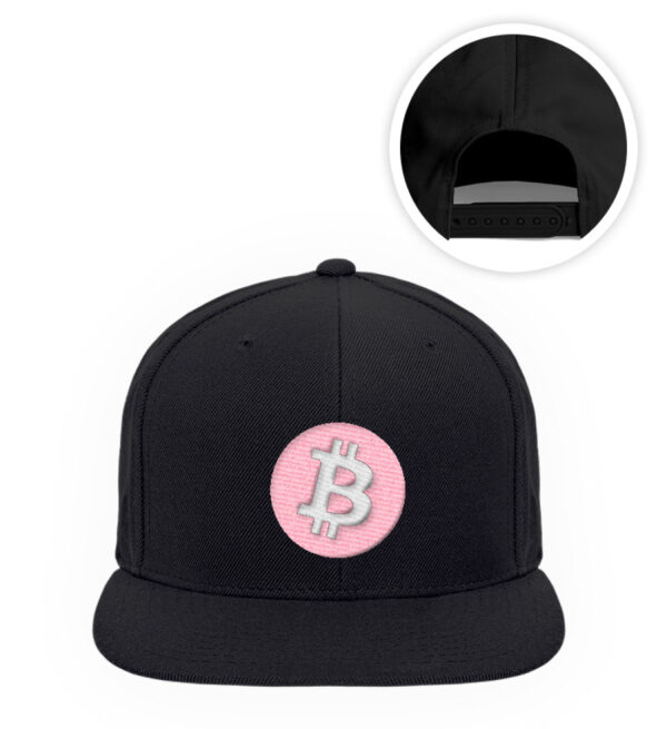 Bitcoin Caps Snapback pink - Premium Snapback mit Stick-16