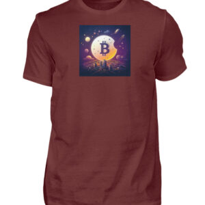 Bitcoin Shirt - Moon - Herren Premiumshirt-3192