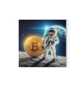 Bitcoin To the Moon - Leinwand mit Keilrahmen-6846