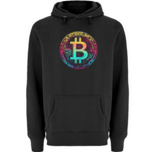 Bitcoin Hoodie -Blockchain Style- - Unisex Premium Kapuzenpullover-16