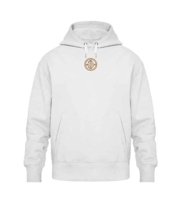 Bitcoin Logo orange Stick V1 - Organic Oversized Hoodie ST/ST mit Stick-3