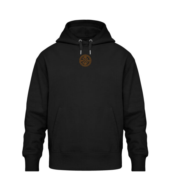 Bitcoin Logo orange Stick V1 - Organic Oversized Hoodie ST/ST mit Stick-16