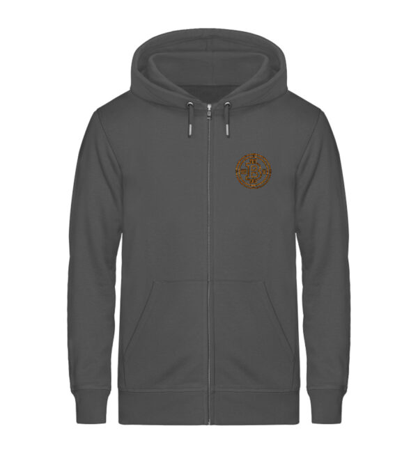 Bitcoin Zip Hoodie mit BTC Logo - Unisex Organic Zipper mit Stick ST/ST-6903