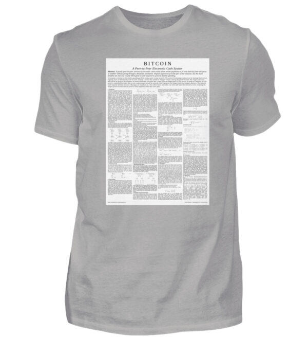 Bitcoin Whitepaper T-Shirt Satoshi - Herren Premiumshirt-2998