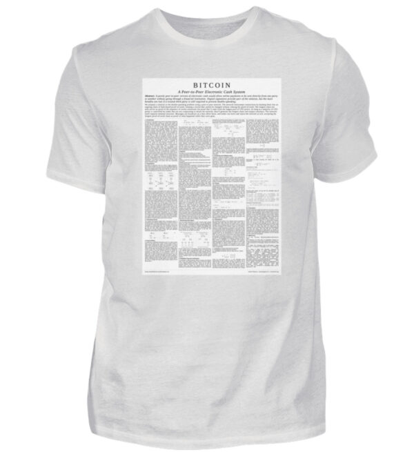 Bitcoin Whitepaper T-Shirt Satoshi- Herren Premiumshirt-1053