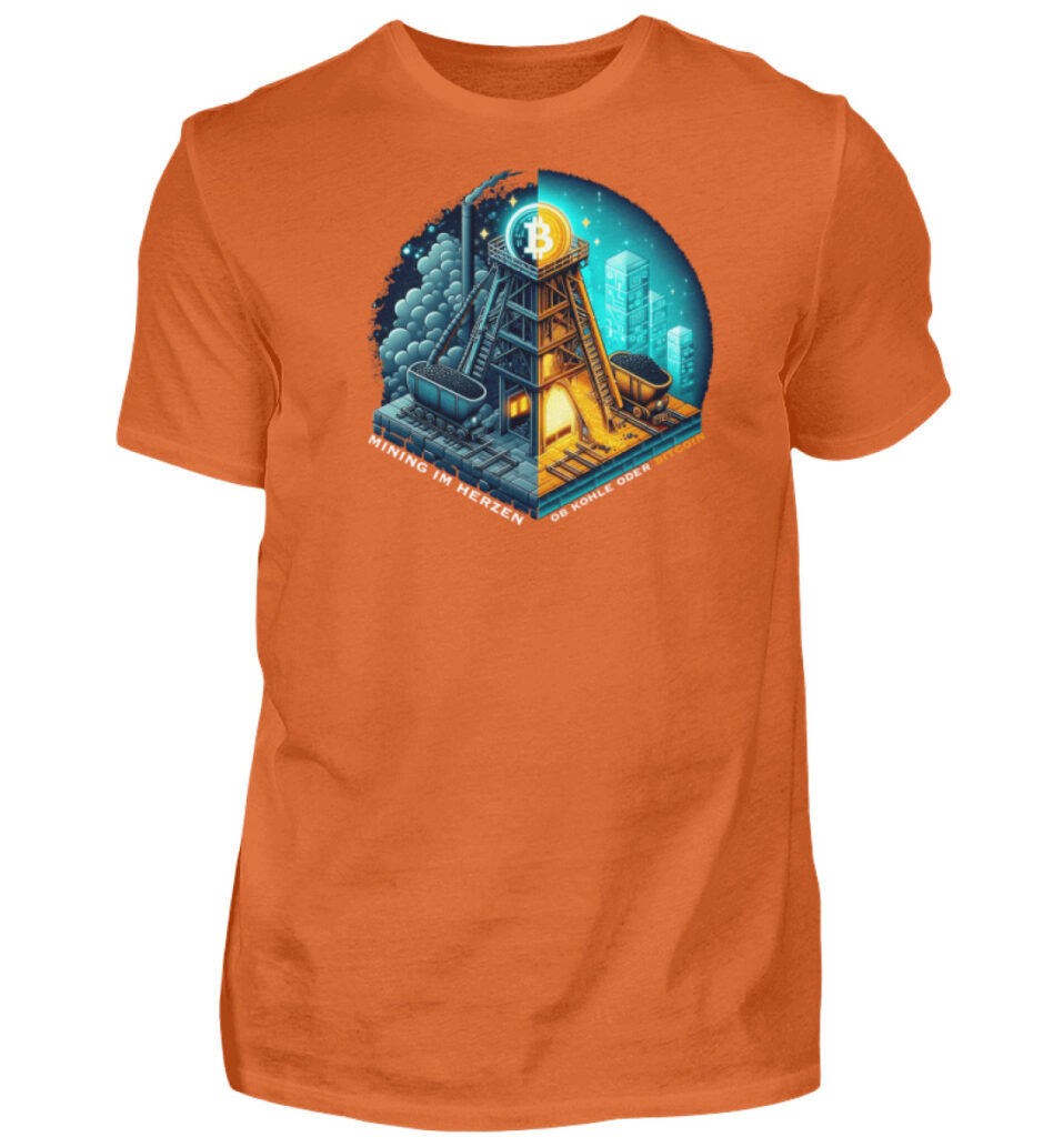 Ruhrpott Mining T-Shirt Orange V2 - Herren Premiumshirt-2953