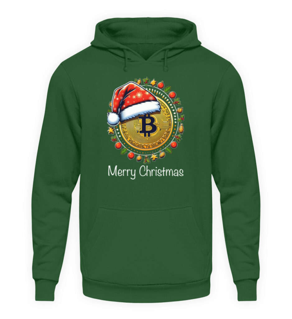 Bitcoin Weihnachtshoodie pullover Merry Christmas V1 - Unisex Kapuzenpullover Hoodie-833