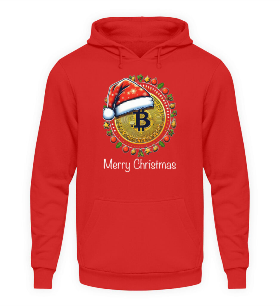 Bitcoin Weihnachtshoodie pullover Merry Christmas V1 - Unisex Kapuzenpullover Hoodie-1565