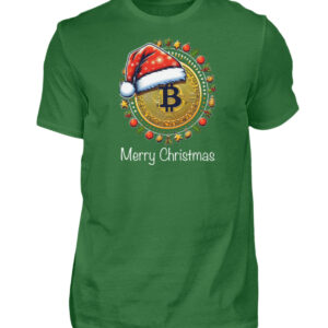 Merry Christmas Bitcoin T-Shirt Weihnachten - Herren Premiumshirt-30