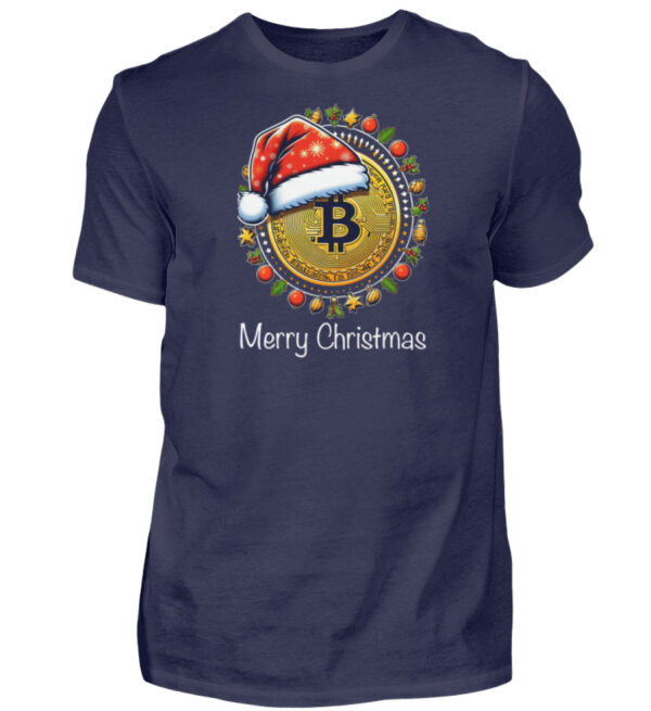 Merry Christmas Bitcoin T-Shirt Weihnachten V1 - Herren Premiumshirt-198