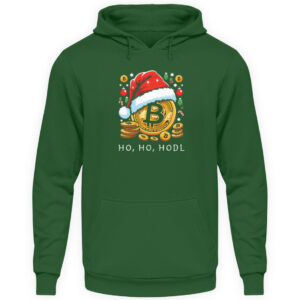 Bitcoin Weihnachtshoodie HO,HO,HODL V1 - Unisex Kapuzenpullover Hoodie-833