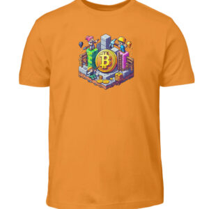 Bitcoin Minecraft Style V2 - Kinder T-Shirt-20