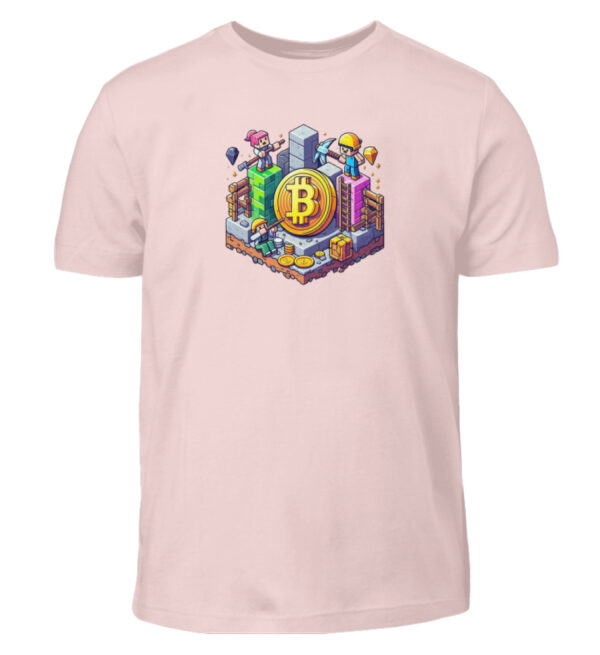 Bitcoin Minecraft Style V2 - Kinder T-Shirt-5823