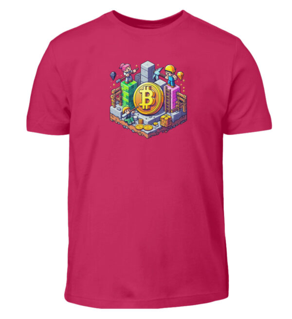 Bitcoin Minecraft Style V2 - Kinder T-Shirt-1216