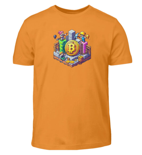 Bitcoin Minecraft Style V2 - Kinder T-Shirt-20