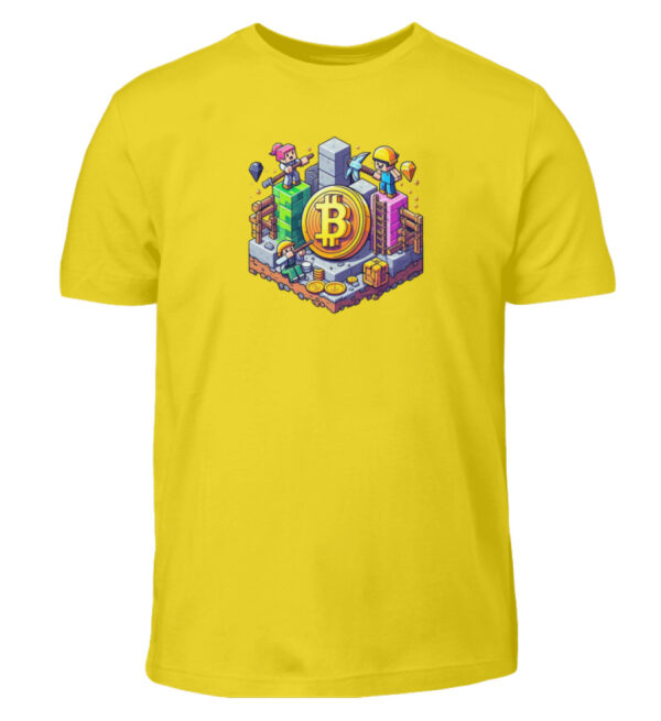 Bitcoin Minecraft Style V2 - Kinder T-Shirt-1102