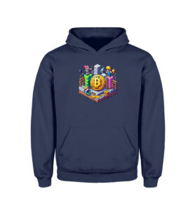 Bitcoin Minecraft Style V2 - Kinder Hoodie-1676