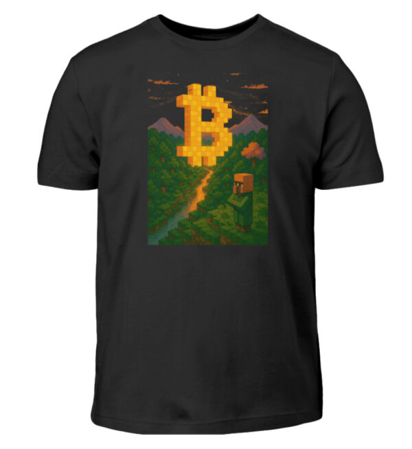 bitcoin pixel Style - Kinder T-Shirt