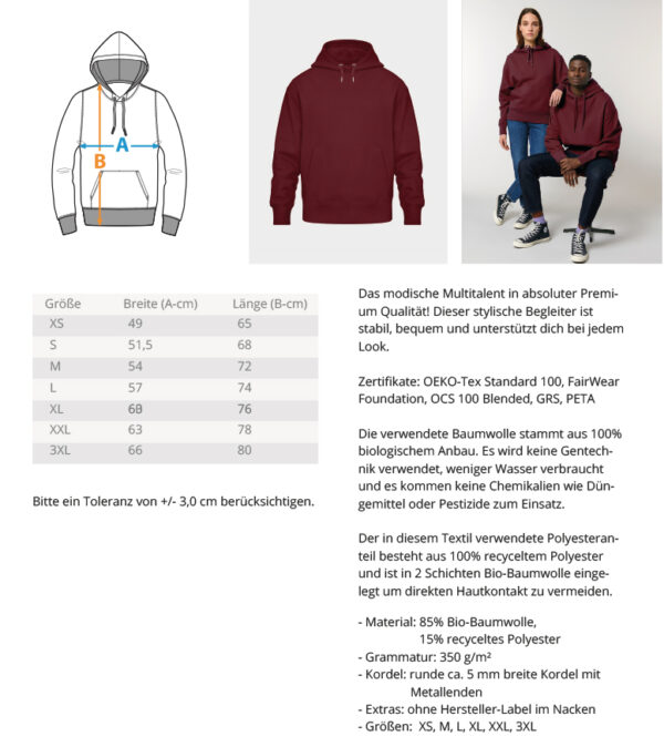Stack Sats - Bitcoin Oversized Hoodie mit Stick – Bild 4