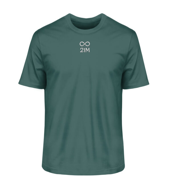 21M V1 - Herren Premium Organic Shirt 2.0 ST/ST mit Stick 21 Million Bitcoin shirt rose grün
