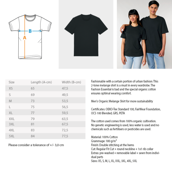 21M 21 Million Bitcoin - Premium Organic Shirt mit Stick – Bild 5