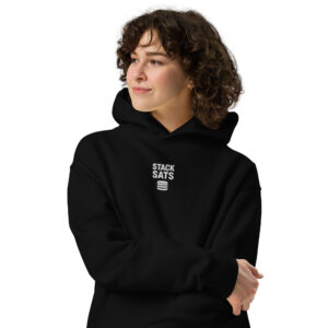 bitcoin unisex oversized hoodie black