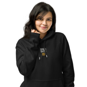 bitcoin hoodie frauen black
