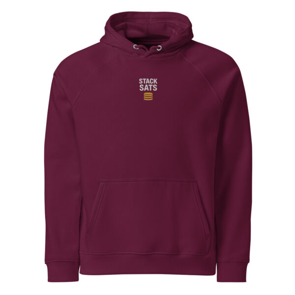 bitcoin stack sats hoodie dunkelrot männer frauen